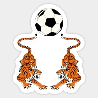 Tiger Football Soccer Ball Sports Team Jersey - White Version Sticker